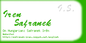 iren safranek business card